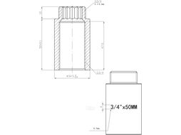 Удлинитель 3/4" вн.-нар. х 50 мм усиленный ХРОМ, (инд. упак.) AV engineering AVE301049