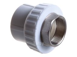 Муфта переходная с внутренней резьбой 50 x 1 1/2" под ключ БЕЛАЯ Valfex 10134050