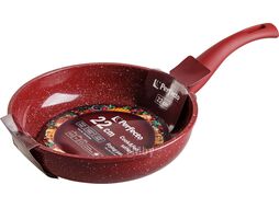 Сковорода ф 22х5.3 см, алюм., антиприг. покр., серия Cook&Fun, бургундия, PERFECTO LINEA 55-225304