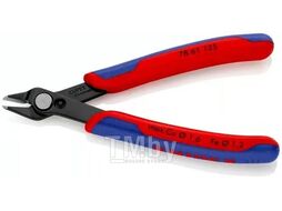 Бокорезы прецизионные Electronic Super Knips® кромка без фаски, L-125 мм, твёрдость 64 HRC, чёрные, 2-комп. рукоятки Knipex 7861125SB