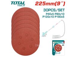 Набор шлифовальных кругов 225 мм TOTAL TAC225030 (30 штук)