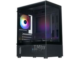Корпус XASTRA Q300M 3FRGB Black (Q300M-3FC12F), без БП, mATX