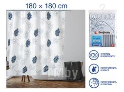 Шторка для ванной, 180x180 см, Harmony, цветы, PERFECTO LINEA