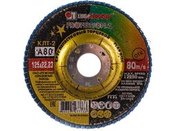 Круг лепестковый 125х22мм А80 конич. КЛТ2 (Луга) (LUGAABRASIV)