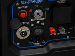 Электростанция (генератор инверторный бензиновый) PE-7000ESI (инверторный, электростарт, 5.5 кВт, 230 В, автозапуск*, бак 15.0 л, вес 38 кг) ECO EC1710-2