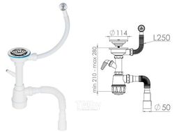 Мойка кухонная из искусственного камня POINT олово 495х495 мм, AV engineering AVE495495GRA