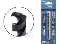 Сверло по металлу ц/х 4.5х47х80 мм HSS-Co Black EXPERT (кобальт 5%) STARTUL SE8301-45