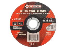 Круг отрезной по металлу 125x1.2x22.2мм (к-т 20 шт) FORCEKRAFT FK-CW505[к-т 20 шт.]