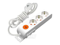 Удлинитель 3x2P+E, выключатель, 2м, белый Ri-tech Mutlusan 001-175-324002-02-00