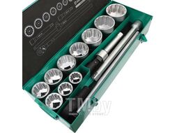 Набор торцевых головок 1", 12 гр., 14 пр., 36-80 мм, GARWIN 644040-12