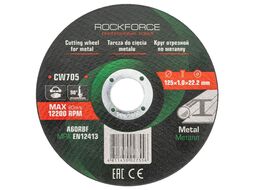Круг отрезной по металлу 125x1.0x22.2мм (к-т 10 шт) RockFORCE RF-CW705[к-т 10 шт.]