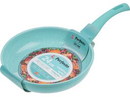 Сковорода ф 24х5.5 см, алюм., антиприг. покр., серия Cook&Fun, голубая, PERFECTO LINEA