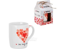 Кружка керамическая, в кор., 350 мл., LOVE HEARTS-3, PERFECTO LINEA 30-063603