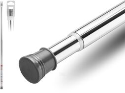 Карниз раздвижной алюминиевый 2,0 м, серебро, PERFECTO LINEA 36-020101