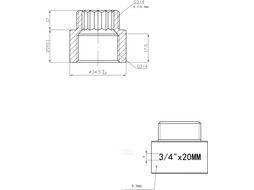 Удлинитель 3/4" вн.-нар. х 20 мм, (инд. упак.) AV engineering AVE301040
