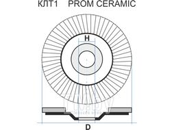 Круг лепестковый 125х22мм А60 конич. КЛТ1 PROM CERAMIC LUGAABRASIV 4603347514245