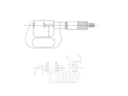 Микрометр с измерительными губками 0,01 мм, 25-50 мм, ASIMETO 122-52-0