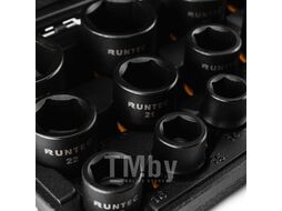 Набор ударных головок 1/2", 10-32 мм, CrMo, 15 предметов, RUNTEC RT-IS1B15