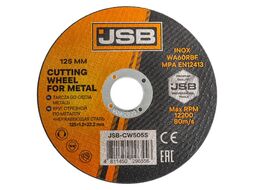Круг отрезной по металлу и нержавеющей стали 125x1.2x22.2мм (к-т 10 шт) JSB JSB-CW505S[к-т 10 шт.]