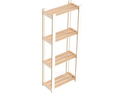 Этажерка Mio Tesoro Эко 635x278x1590 / 2.14.21.001.18 (белый)