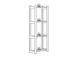 Этажерка Mio Tesoro Эко 635x278x1590 / 2.14.21.001.18 (белый)