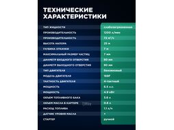Мотопомпа бензиновая ECO WP-1204C (для слабозагрязненной воды, 4,9 кВт, 1200 л/мин, 3")