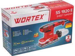 Виброшлифмашина WORTEX SS 1920 E в кор. 260 Вт, 90х187 мм, 6000-13000 кол/мин (крепление на липучке/скобах, 1,8 кг)