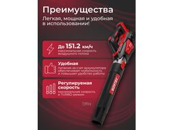 Аккум. воздуходувка BB 2018 D ALL1 XLT SET 18 В, 2 Ач акб, макс.объём 570 м куб/ч WORTEX 1333739