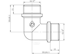 Колено 1/2" нар.-нар. с ограничителем, (инд. упак.) AV engineering AVE307009
