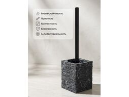 Ершик с подставкой STONEWAVE, черный, PERFECTO LINEA 35-130804