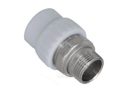 Муфта с американкой для радиатора наружная резьба 25х3/4" БЕЛАЯ Valfex 10159025