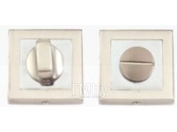 Фиксатор дверной защелки VELA WC-Quadro (матовый никель/хром)