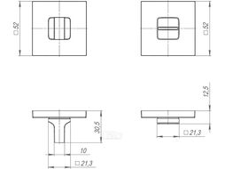 Фиксатор дверной защелки Ajax furniture BK6.K.JS51 BL-24 (черный)