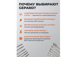Набор сверл перьевых по дереву 6 шт. GEPARD (GP0415-6) (перовое)