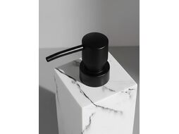 Диспенсер (дозатор) для мыла MARBLE, белый, PERFECTO LINEA (Материал: НАТУРАЛЬНЫЙ КАМЕНЬ, полирезин)