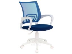 Кресло Бюрократ CH-W 695NLT темно-синий TW-05N TW-10N сетка/ткань крестов. пластик пластик белый