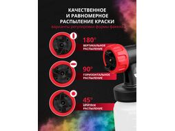 Аккум. краскораспылитель WORTEX CPS 1808 в кор. ALL1 (18 В, без акб и зу, БЕСЩЕТ.ДВИГ.. 1000 мл/мин, бак 0.8 л)
