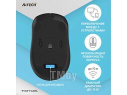 Мышь Fstyler A4Tech FB10C черный/синий