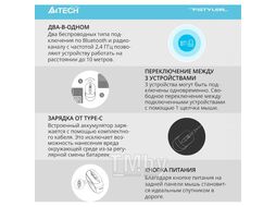 Мышь Fstyler A4Tech FB10C черный/синий