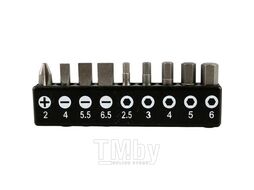 Набор бит 1/4" 25 мм на держателе SL, PH, HEX, GARWIN 632502