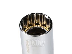 Головка, 3/8", 16 мм, торцевая, 12-гранная, глубокая, шарнирная, свечная, GARWIN A14535-16