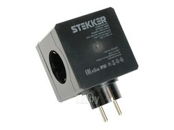 Электроразветвитель Stekker 250В 16A 2хUSB A+Type C ADP16-33-22 / 49658 (черный)