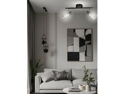Потолочный светильник Aitin-Pro НПБ 02-2x40-102 / 1434/2 (черный/хром)