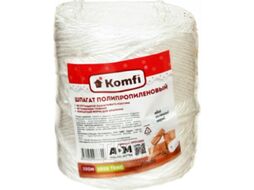 Шпагат хозяйственный Komfi полипропиленовый 1000 текс (200м, белый)