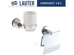 Набор аксессуаров для ванной и туалета Lauter 21SH72061 + 21SH72101 (Chrome, 2 предмета)