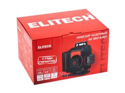 Нивелир лазерный ЛН 360-4-ЗЕЛ (Зеленый / 25 м / 4 луча 360 / Li-Ion / Сумка) ELITECH 204874