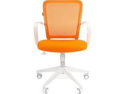 Кресло офисное Chairman 698 белый (TW-16/TW-66 оранжевый)