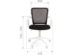 Кресло офисное Chairman 698 белый (TW-16/TW-66 оранжевый)