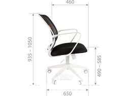 Кресло офисное Chairman 698 белый (TW-16/TW-66 оранжевый)