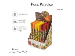 Ручка гелевая "Flora.Paradise", 0.38мм, черная, корпус ассорти Bruno Visconti 20-0511